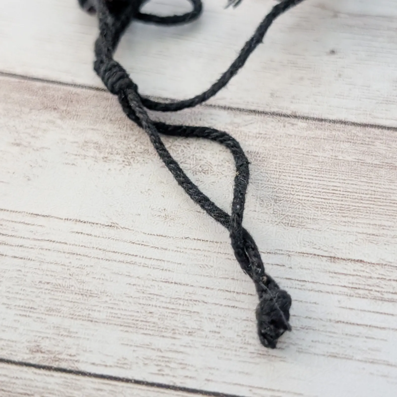 Leather? Tie Bracelet with Protect Animals Charm Black - Image 7