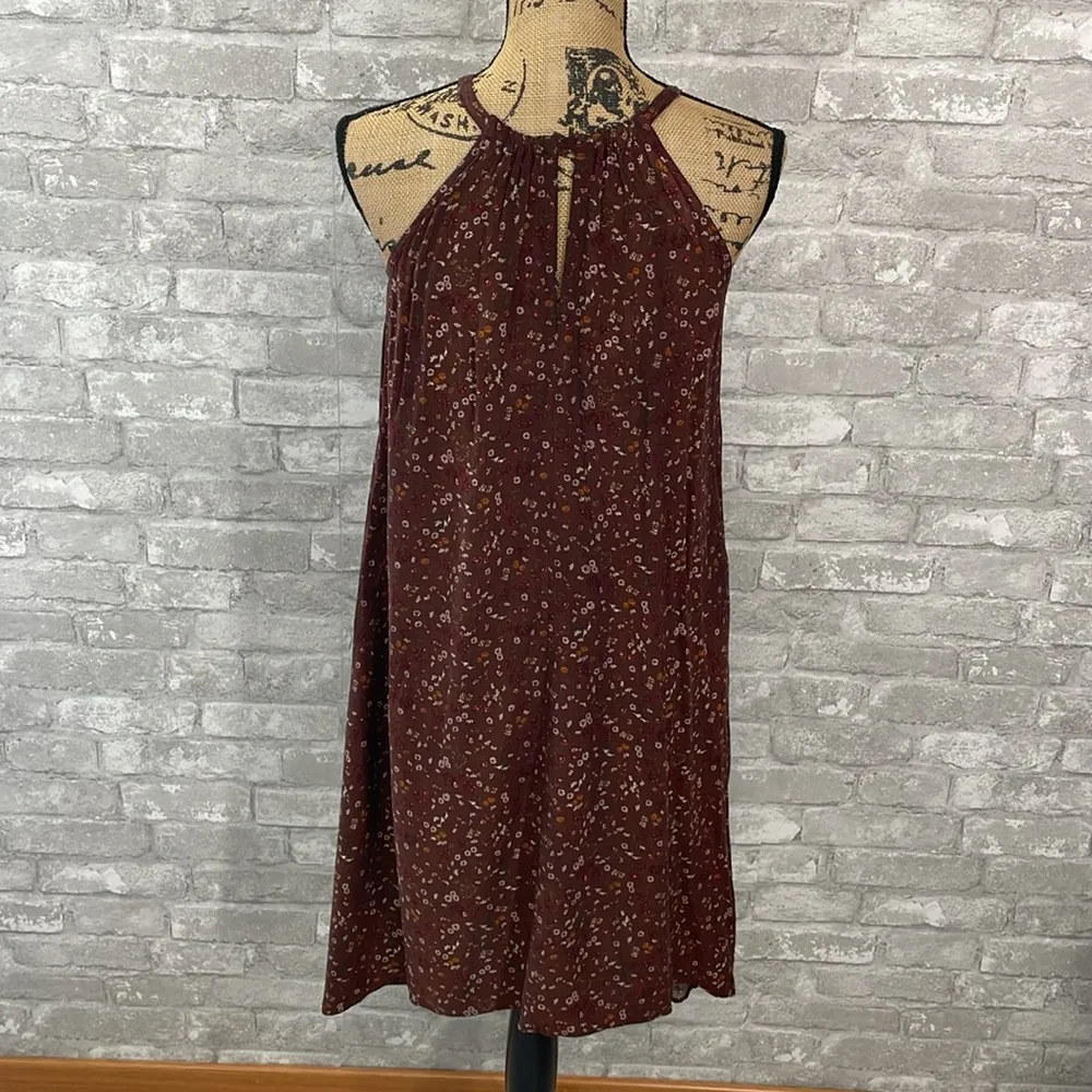 Maurices Brown Floral High Neck Dress - Image 4