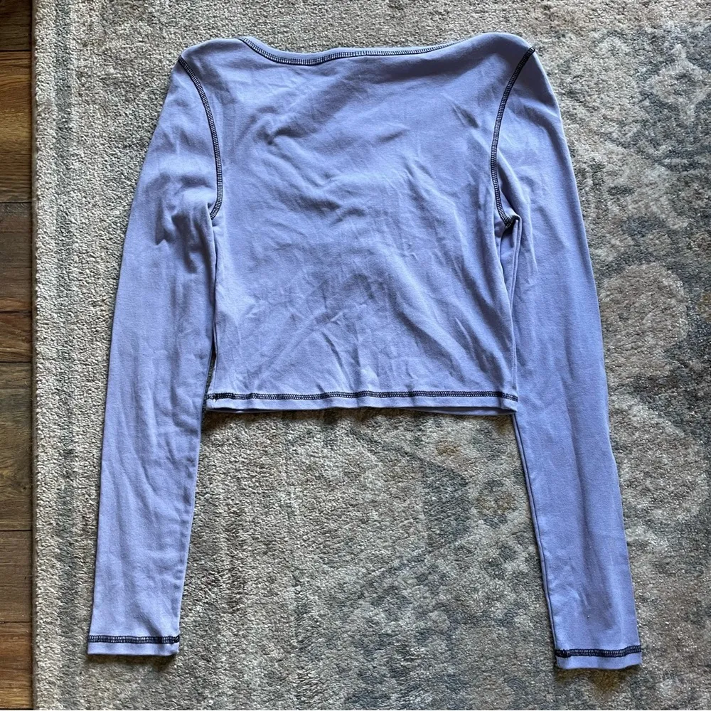 Urban Outfitters Y2K Tattoo Heart Graphic Cropped Skater Long Sleeve Knit Top M - Image 7