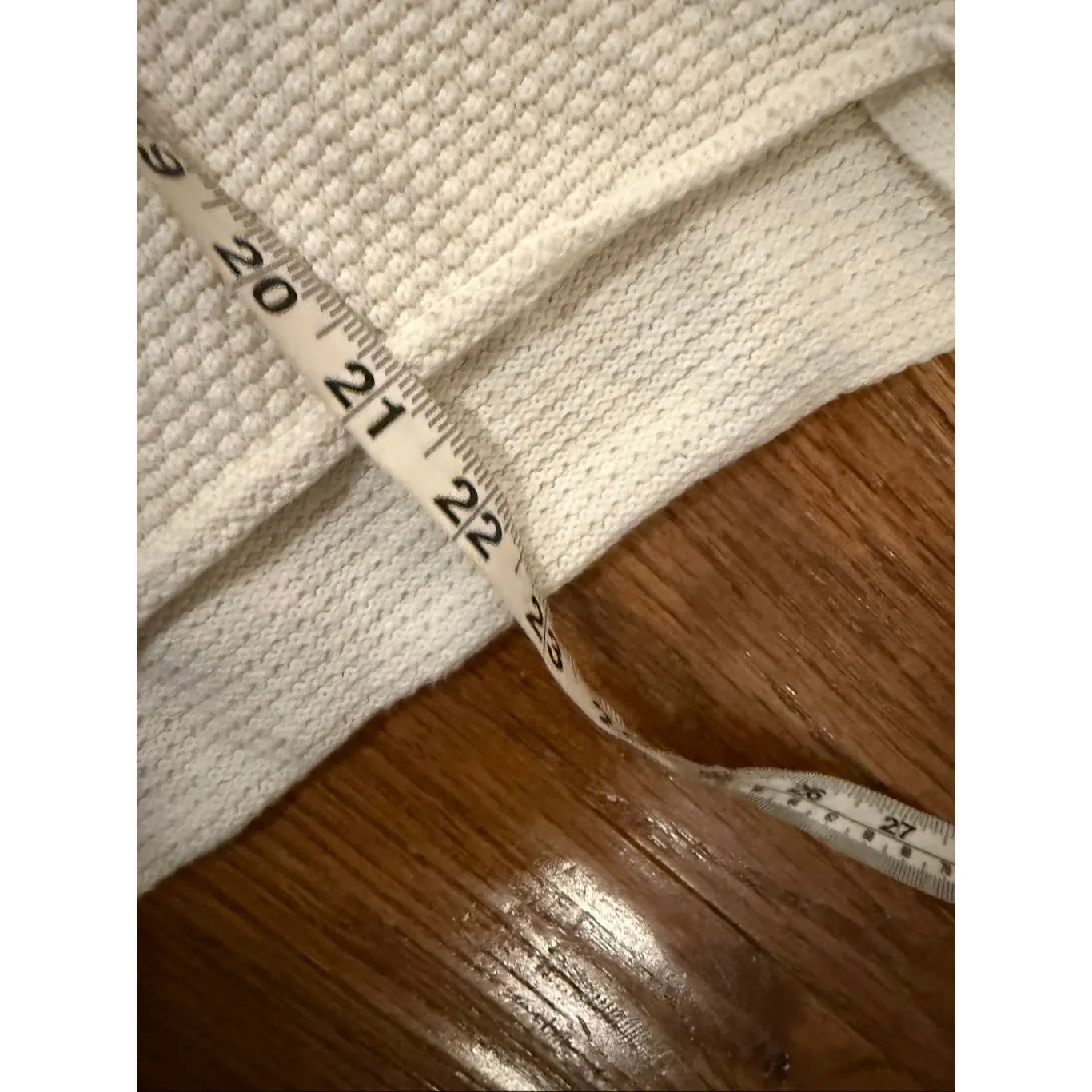 Amazon 100% cotton waffle knit Henley striped pullover M - Image 7