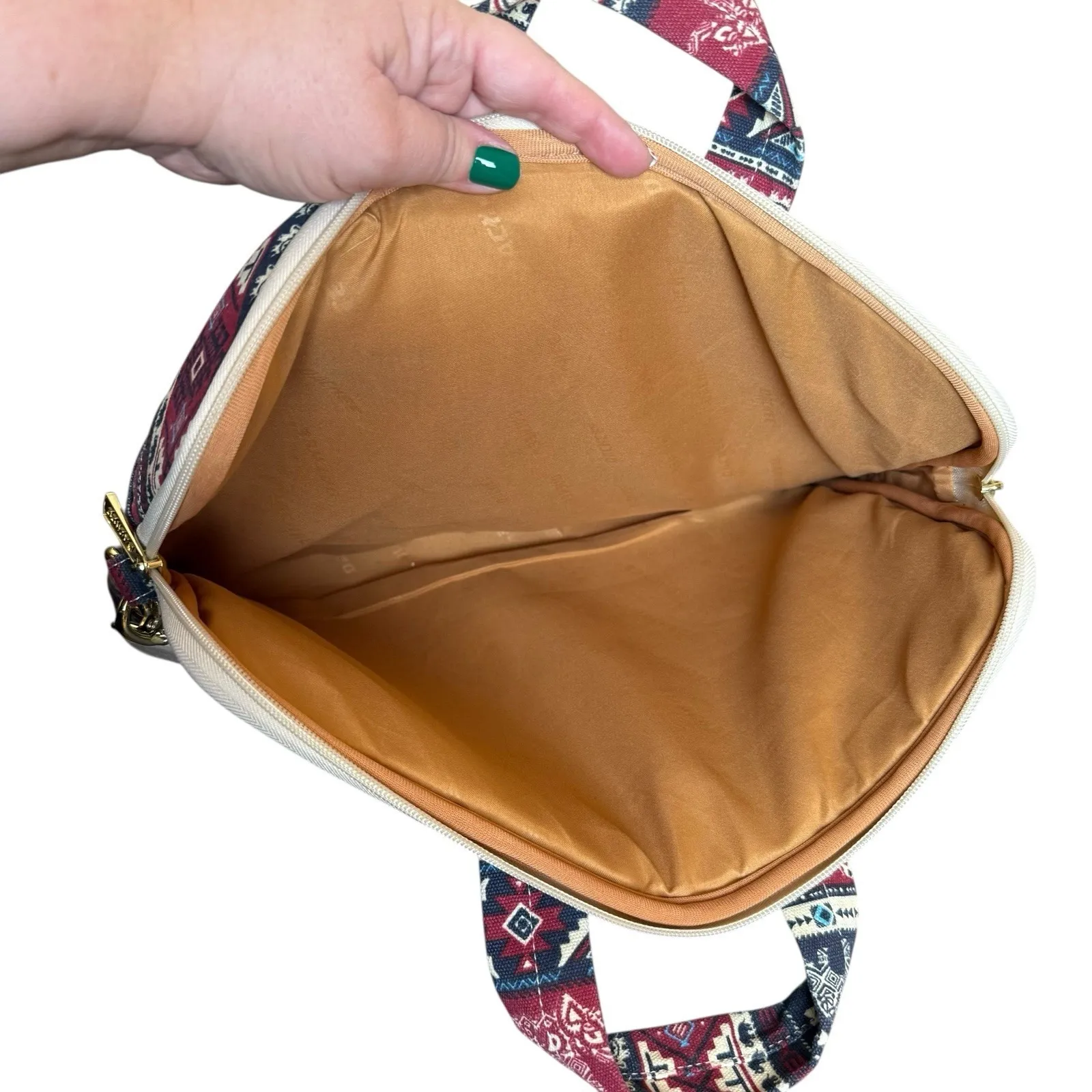 Dachee Laptop Shoulder Messenger Bag Red Elephant Pattern Canvas Waterproof 15" - Image 6