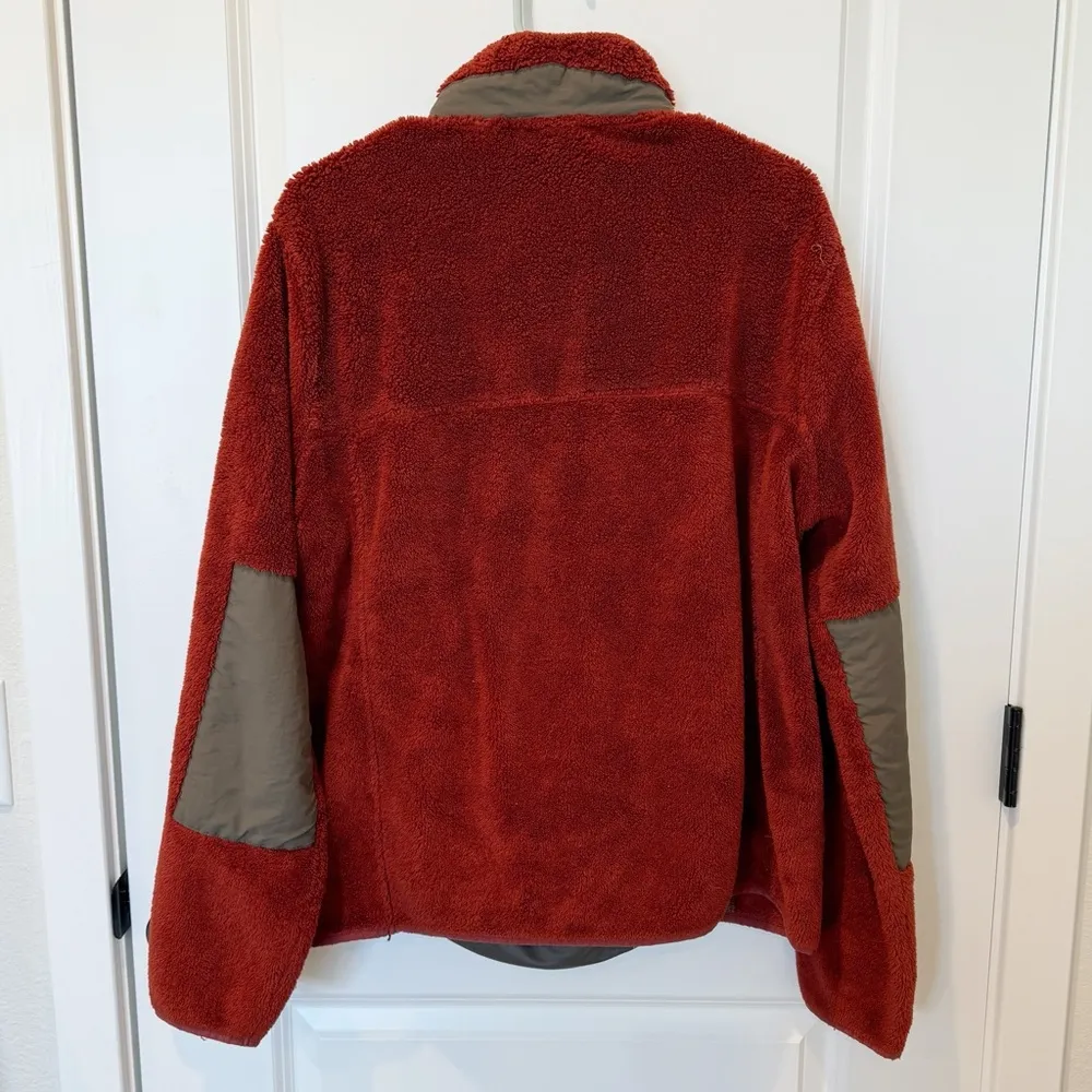 L.L.Bean  Red Fleece T Snap Pullover - Image 3