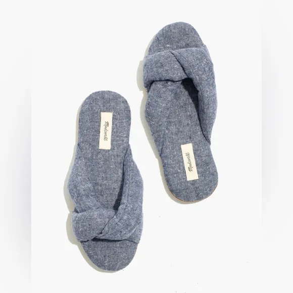 Madewell • Chambray Crisscross Scuff house Slippers - Image 3