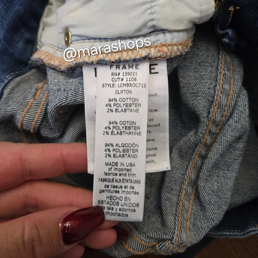 FRAME Denim Le Crop Mini Boot Reverse Overlock Cuff - Image 8