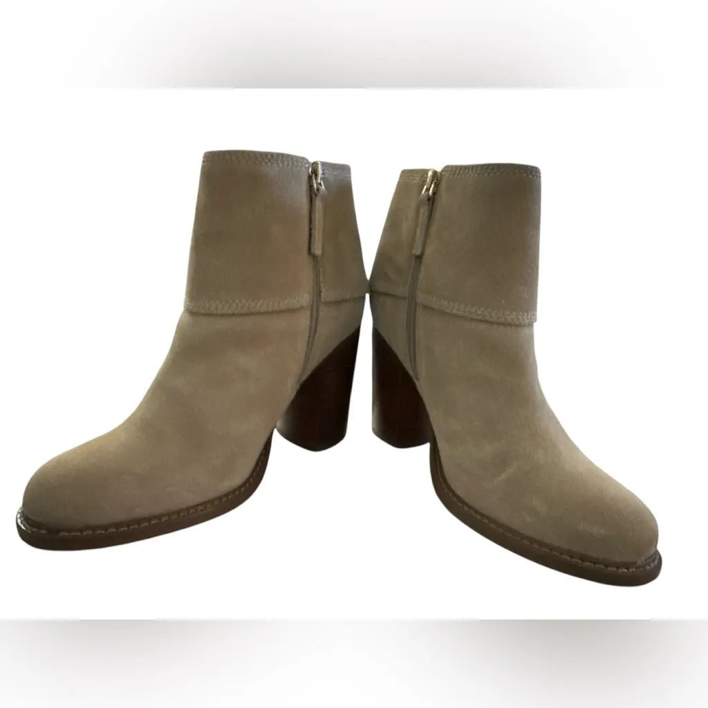 Kelsi Dagger Tan Chunky Heel Ankle Boots EUC Size 7 - Image 2