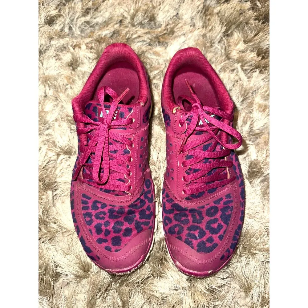 Nike Free 5.0 V4 Leopard Raspberry Red and Purple Sneakers Running Shoes - Image 5