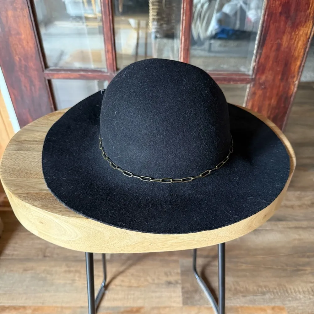 Christian Siriano New York Wool Felt Wide Brim Hat Black - Image 2