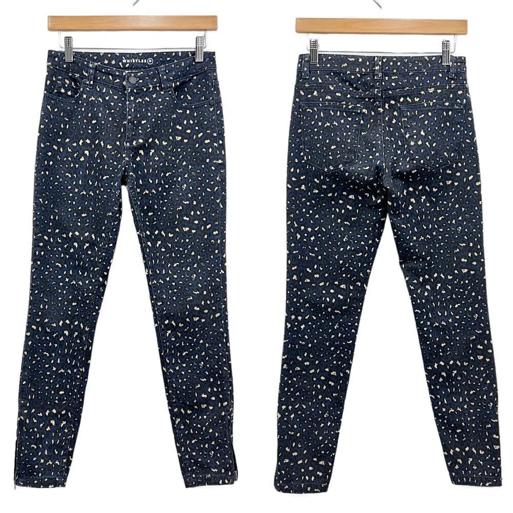 Whistles Low Rise Skinny Jeans in Leopard Print size 26 - Image 4