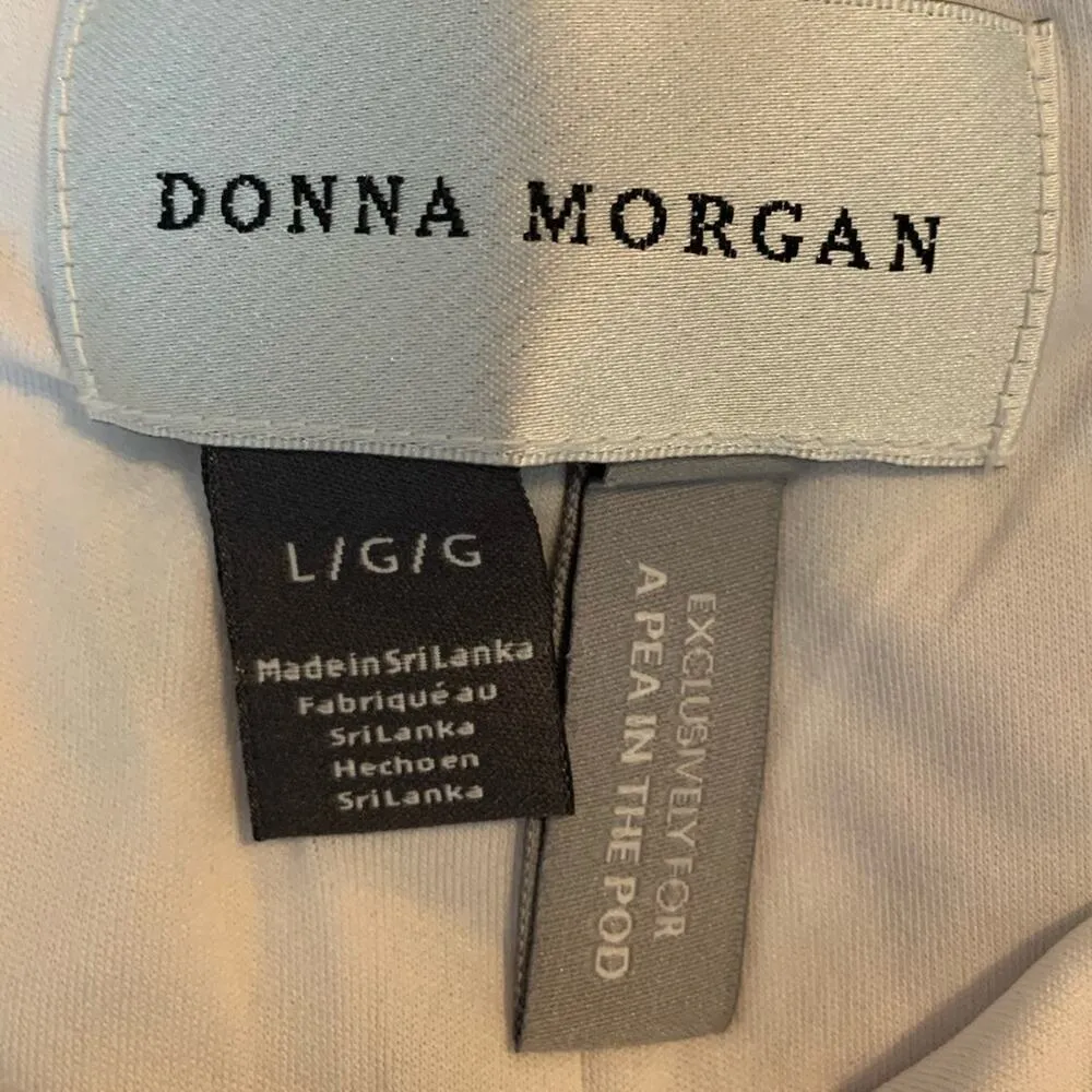 Donna Morgan Pea in the Pod Women's Maternity Black Pink Geo Print Size Large - Image 11