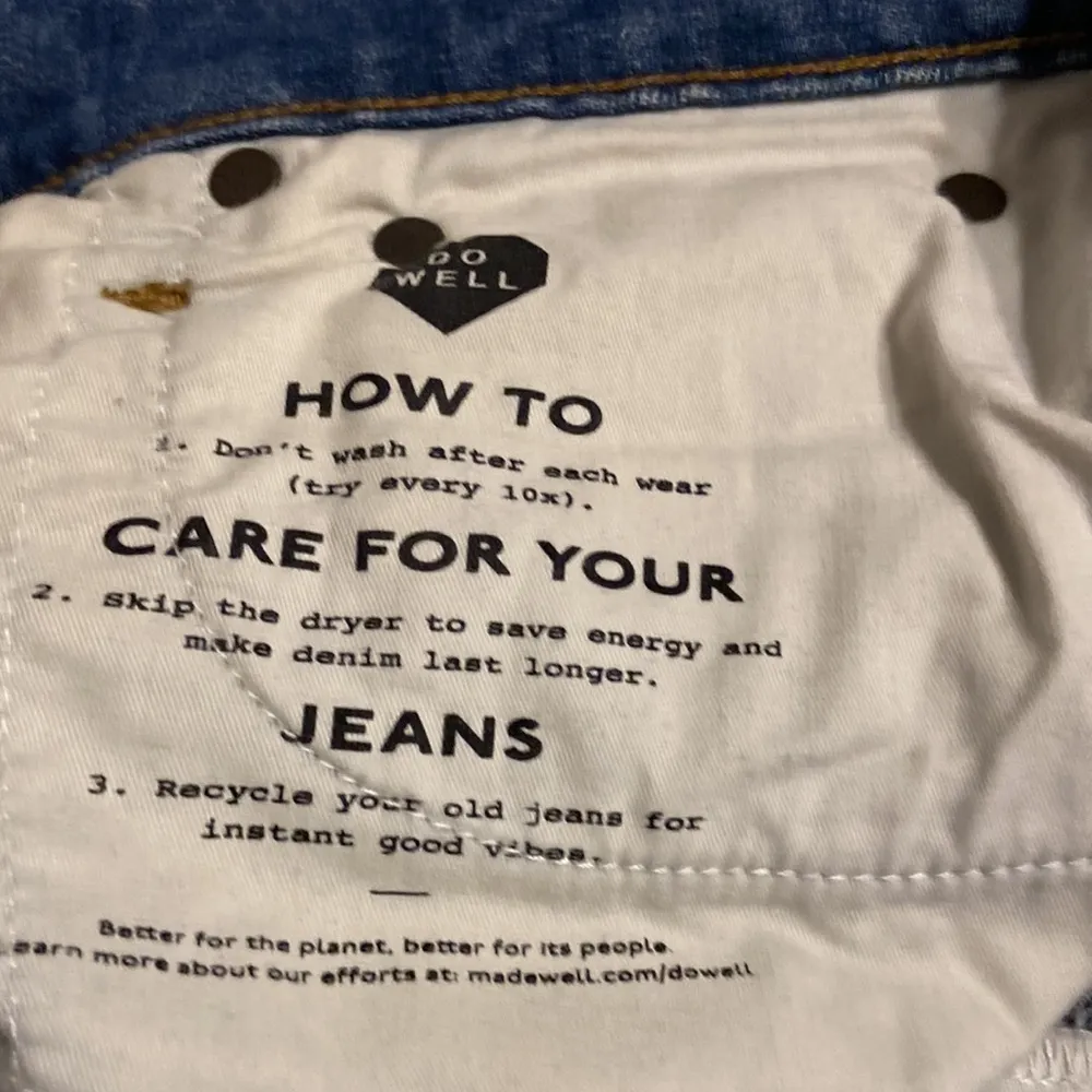 Madewell Indigo Denim Jeans Classic Straight Jean size 26 inseam 25” - Image 9