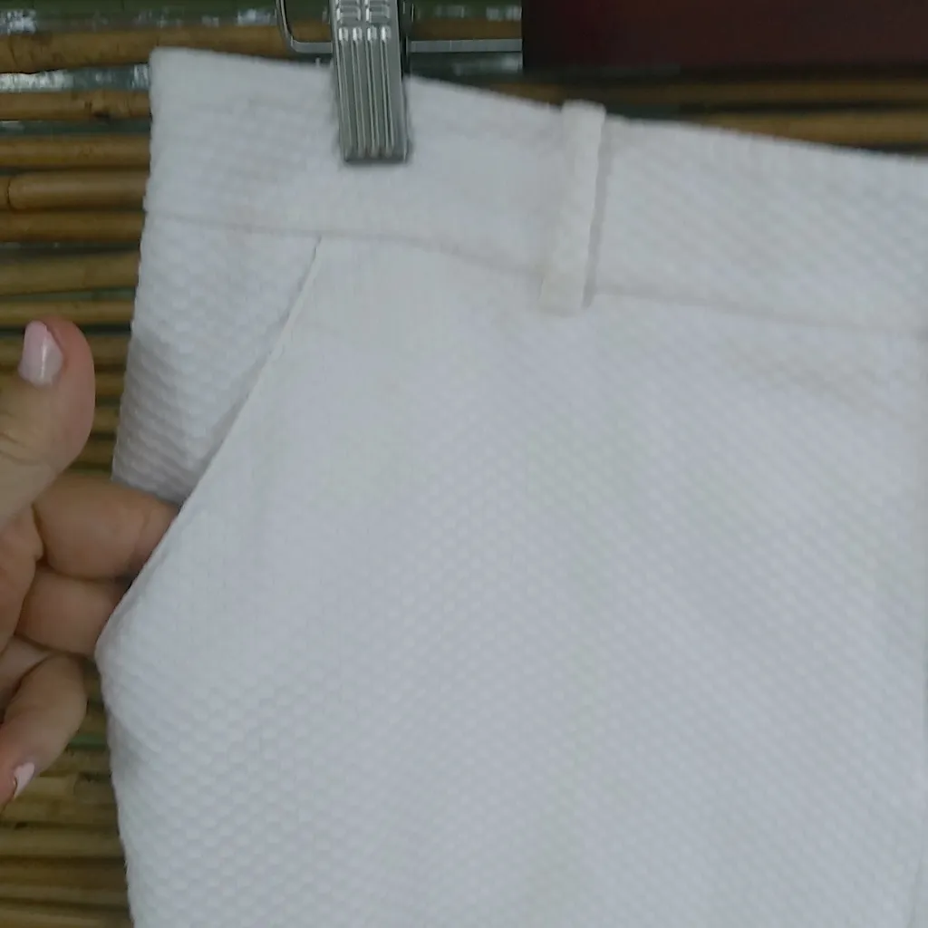 Merona 10 33 White Textured Crop Pants - Image 7