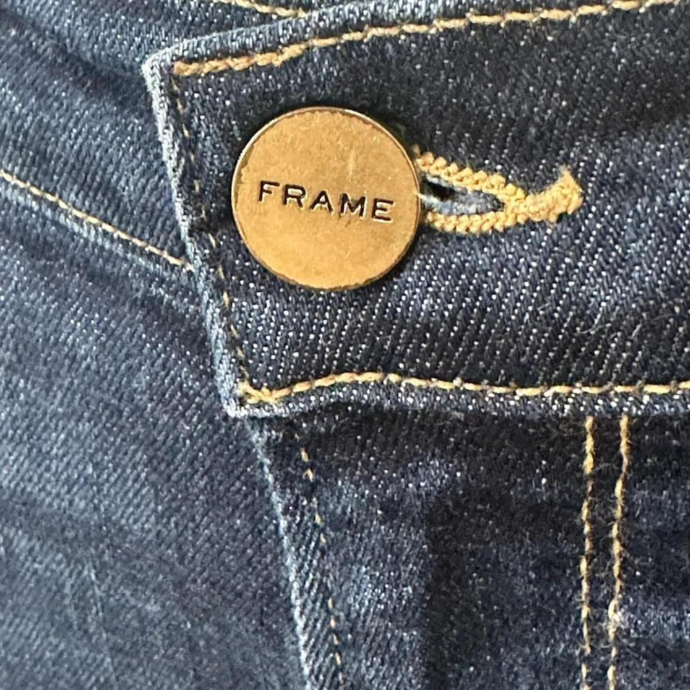 Frame Le Skinny De Jeanne Skinny Jeans Mid Rise Queens Way Dark Wash Blue 25 - Image 9