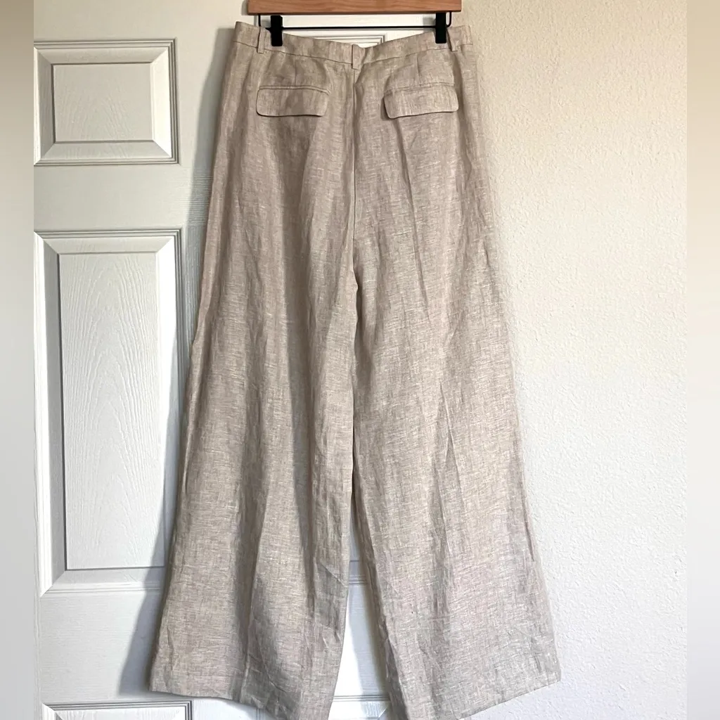 NWT Jcrew Wide-leg Essential pant in linen - Image 7