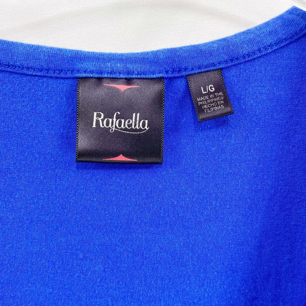 RAFAELLA Blue Eyelet Sheer Sleeveless Scoop Neck Top - Image 4