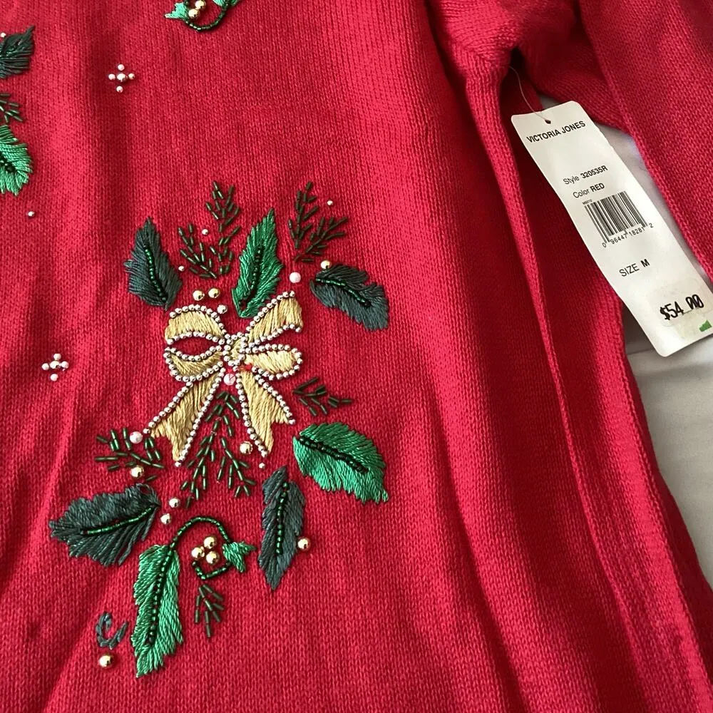 Victoria Jones Red Christmas Sweater - Image 5