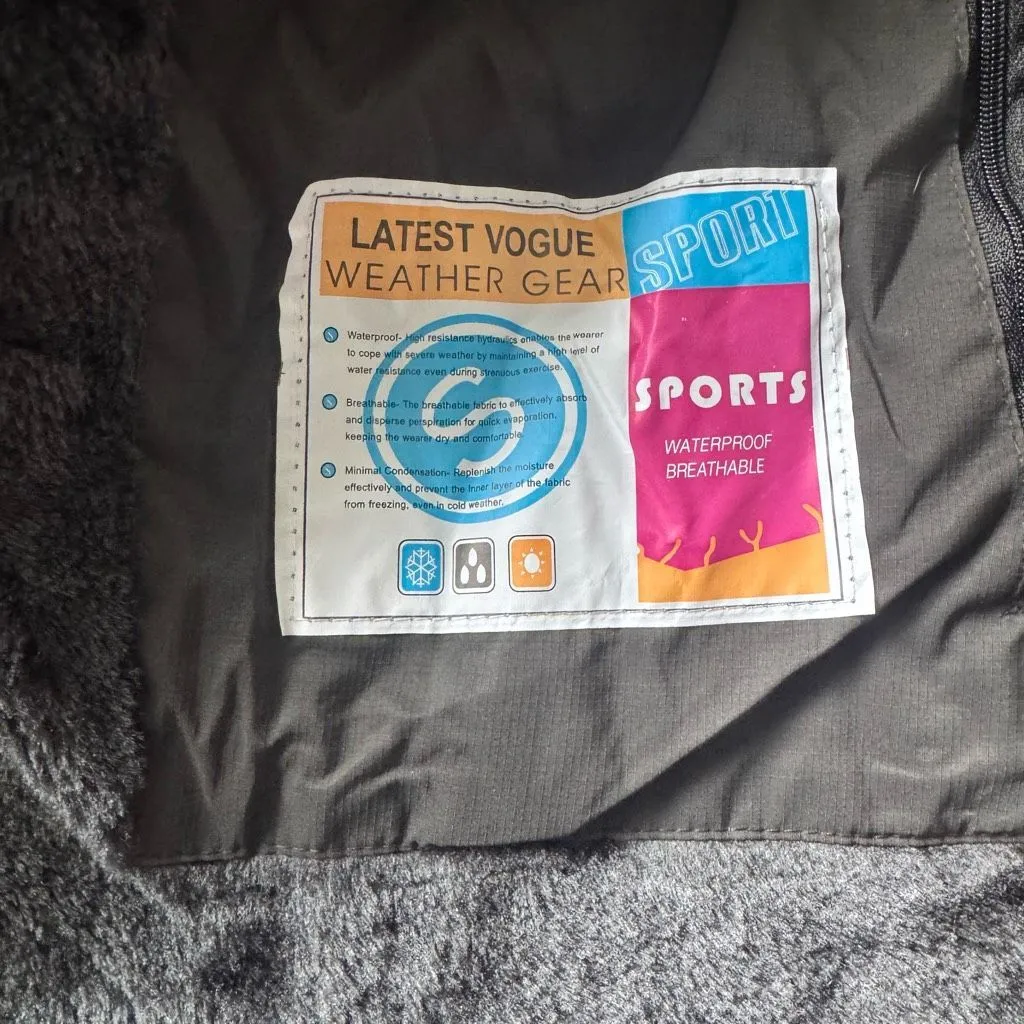 MOERDENG Waterproof Ski Jacket Warm Winter Snow Mountain Windbreaker Jacket Gray Size XL - Image 7