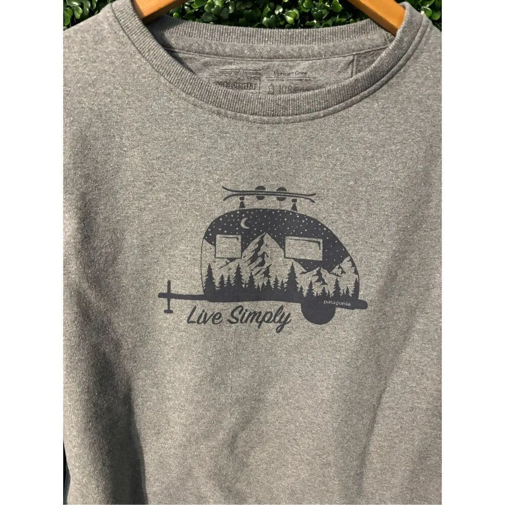 Patagonia Gray Uprisal Crewneck Women’s Sz Small Logo - Image 2