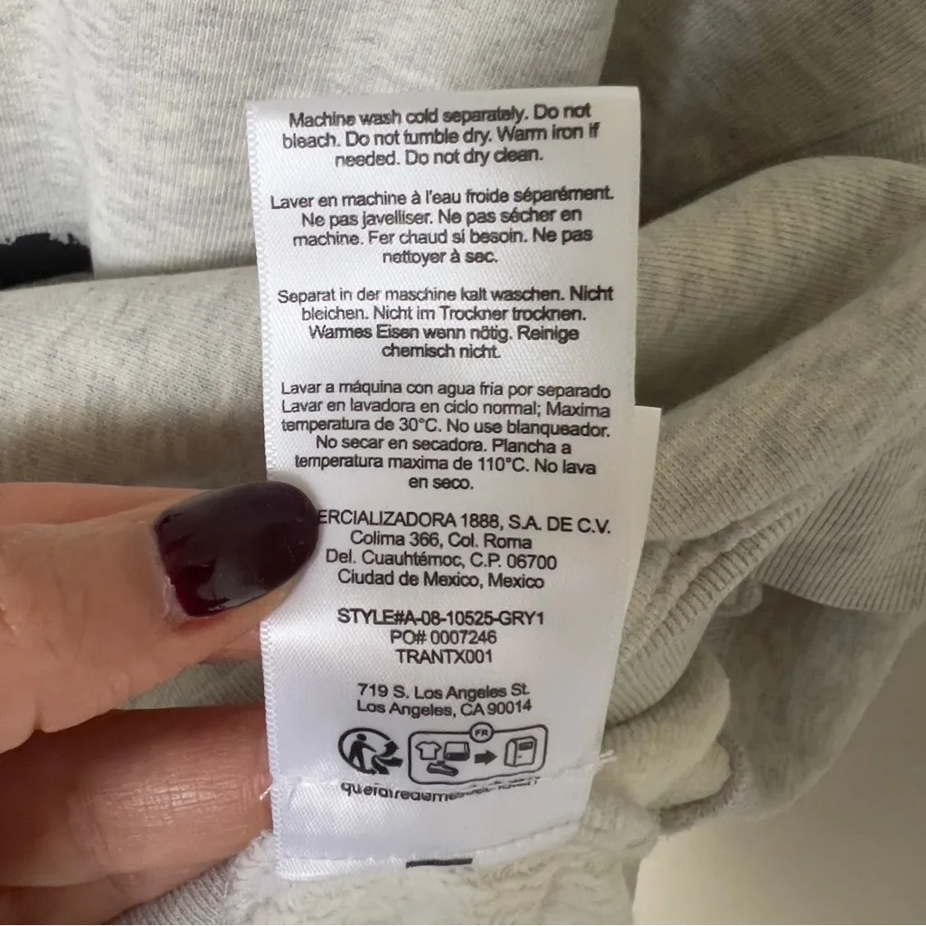 NWT Anine Bing Harvey Signature Hoodie Sweatshirt in Heather Gray - Image 6