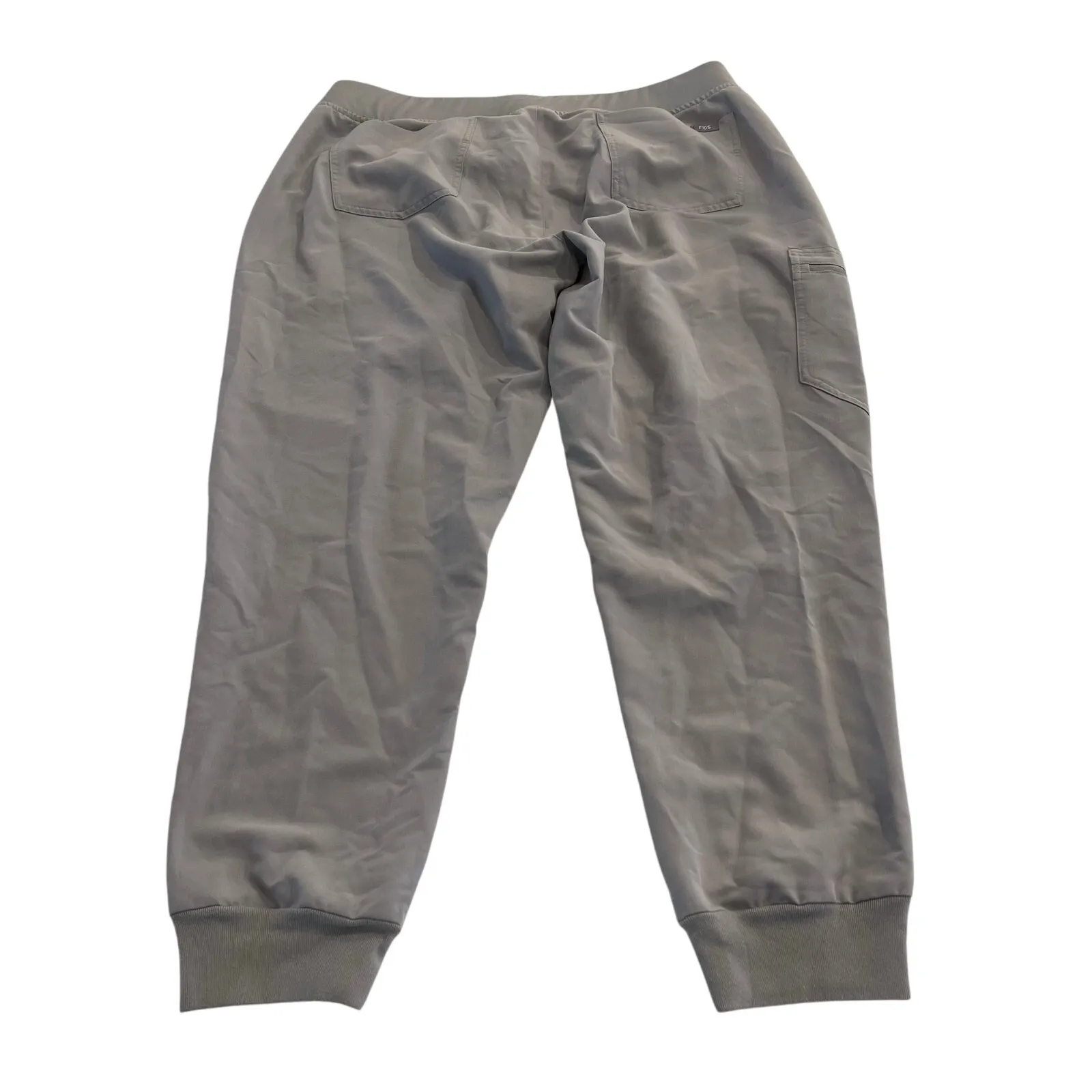 Figs High Waisted Zamora Jogger‎ Scrub Bottoms in Cement size XXL - Image 3
