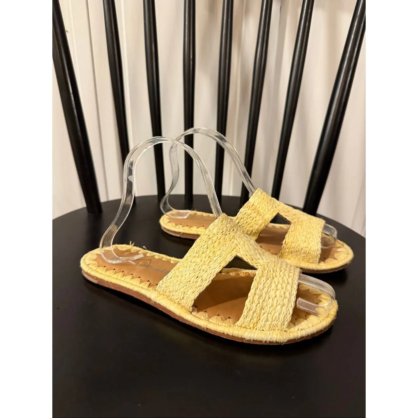 Jeffrey Campbell Ernon Rafia slide sandals size 6 - Image 2