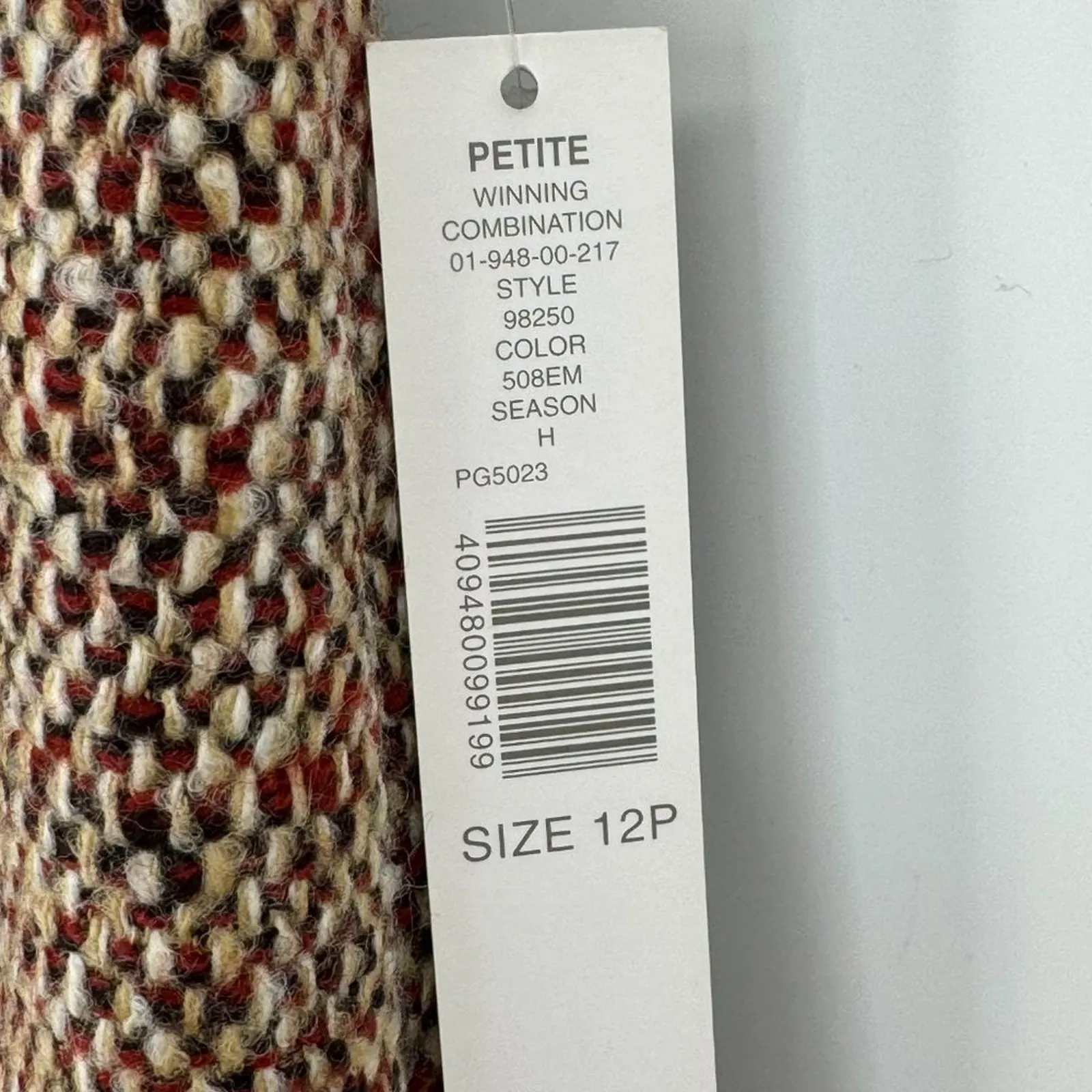 Kate Hill skirt 12P tweed kick pleat wool blend knee length pencil brown NEW - Image 12