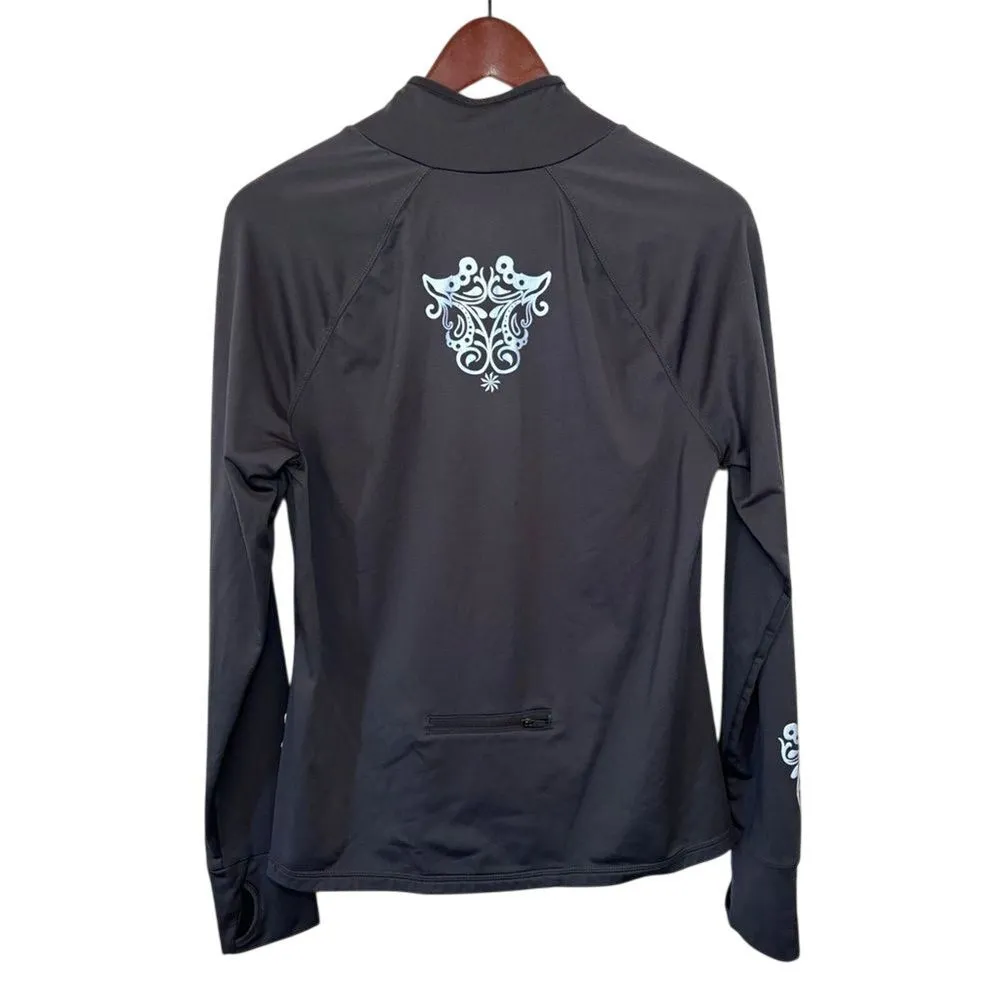 Athleta  Women's Large Gray Pullover Hindsight Reflective 1/4 Quarter Zip‎ Jacket - Image 2