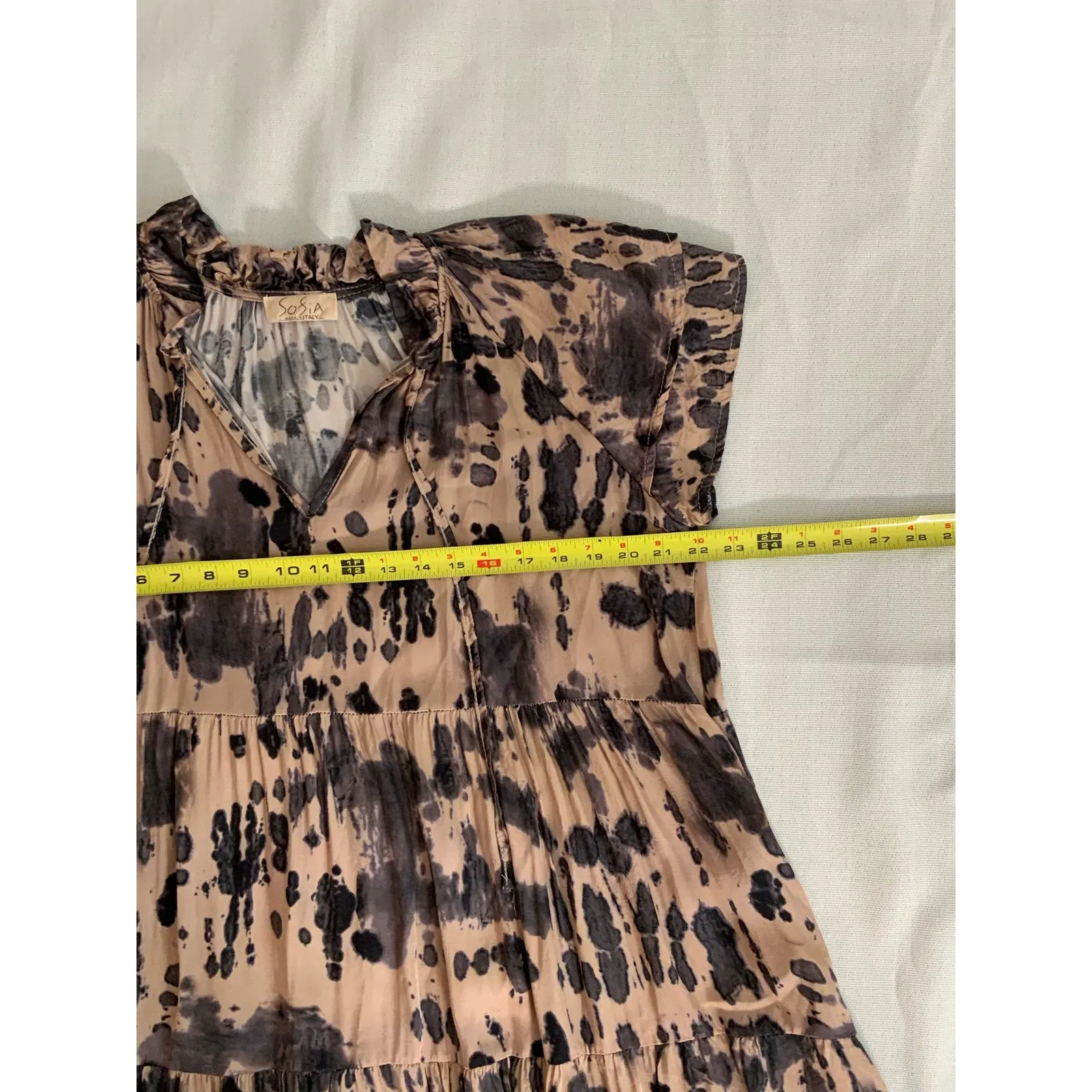 Sofia Brown and tan vneck dress‎ Size undefined - Image 5