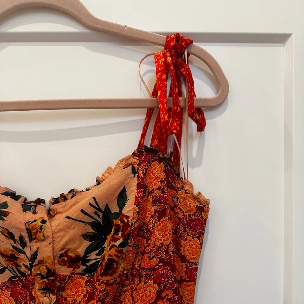 Free People Lover Boy Patchwork Maxi Dress Peach Size 10 Taylor Swift Boho - Image 11