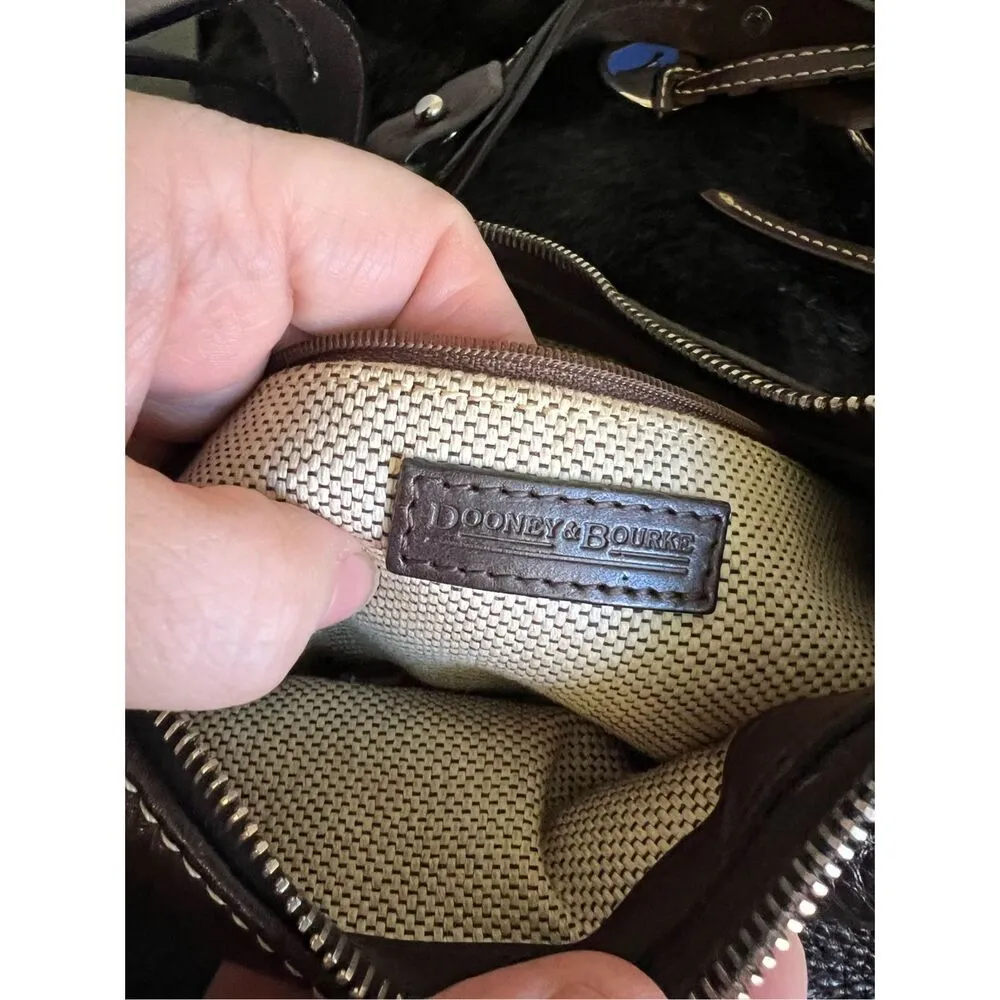 DOONEY &  BOURKE 1975 Small East West Hobo Shoulder Bag  Leather - Image 9