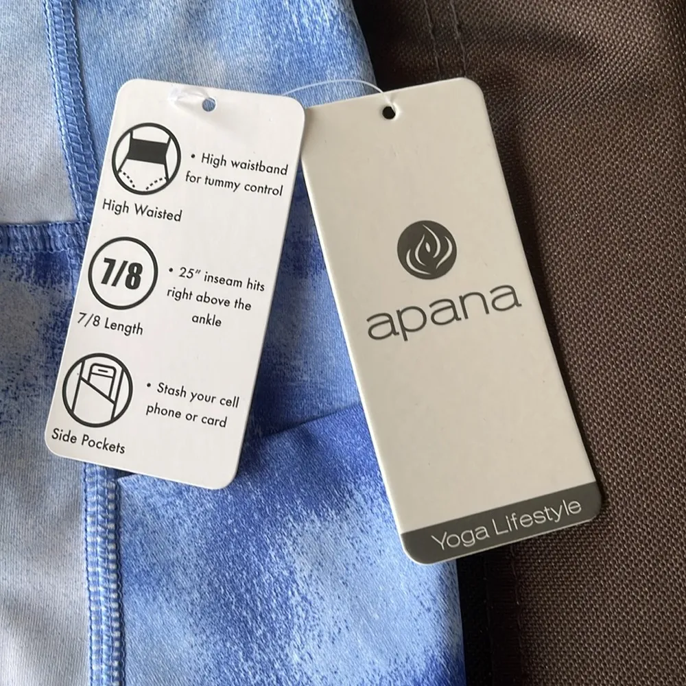 Apana size large Blue tie dye 7/8 Leggings w pockets - Image 2