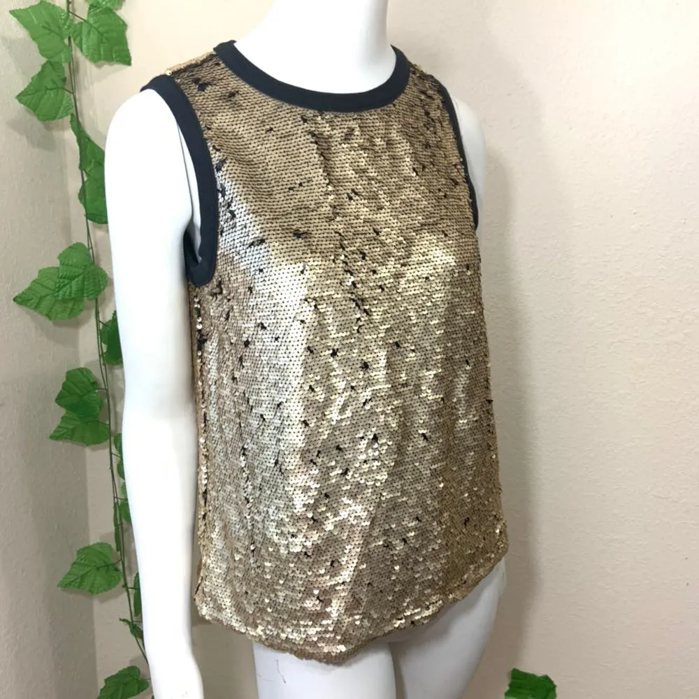 Gold Sequins Reversible Mermaid Tank Top - Image 8