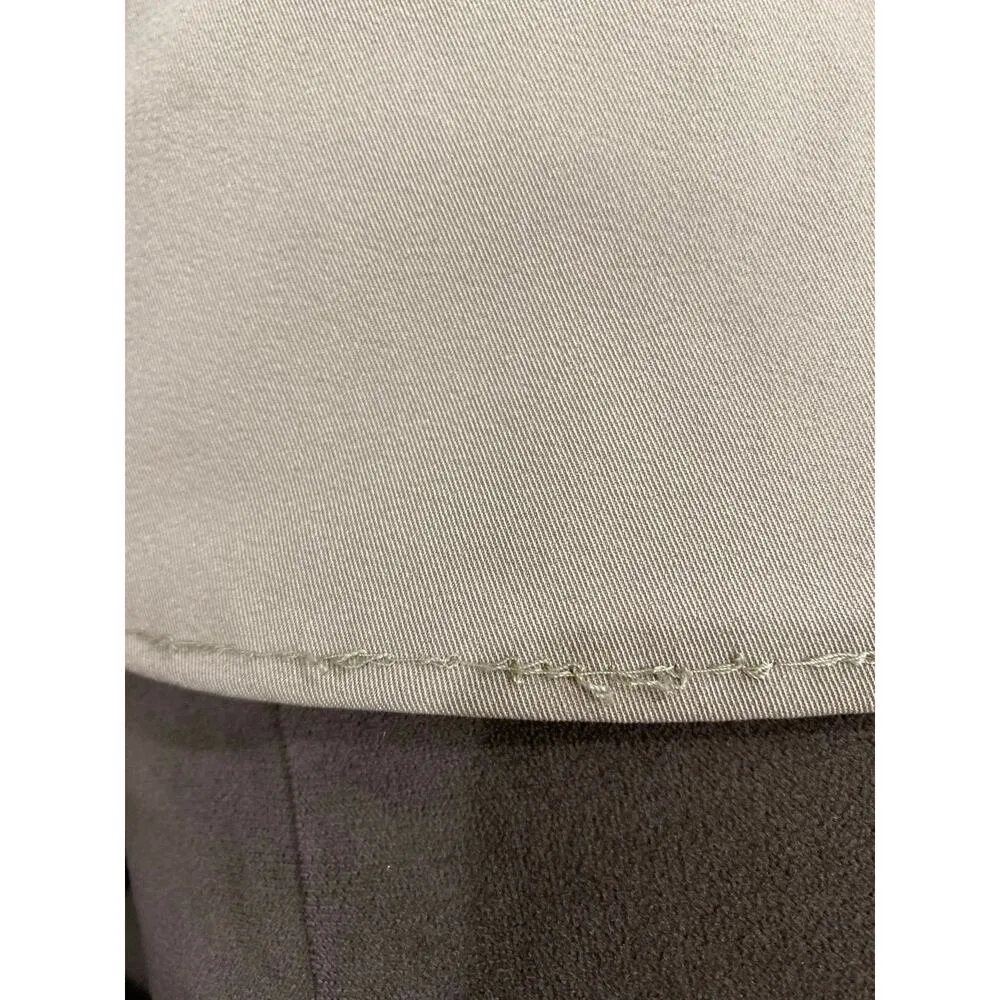 Khaki Fluted Maxi Skirt Front Waist Lace Up Details FR 42 = US M - Image 4