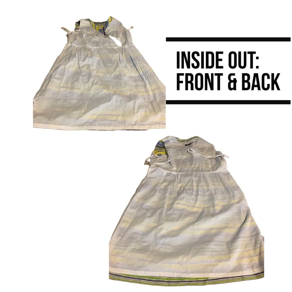 ALEX MARIE YELLOW, GREEN, BLUE & WHITE STRIPED SHEATH DRESS W/RUFFLE NWT (16) - Image 9