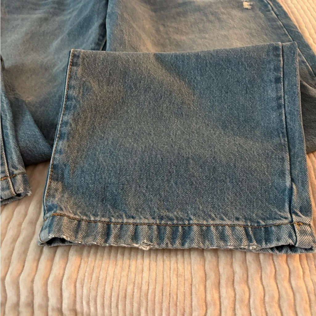 Cotton:On Low Rise Vintage Straight Distressed Jeans‎ Women’s 34 US SIZE 12 - Image 3