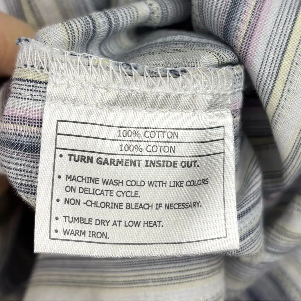 Ariat Pro Series Women's XL Striped Button Up Western‎ Shirt Bedazzled Snaps - Image 9