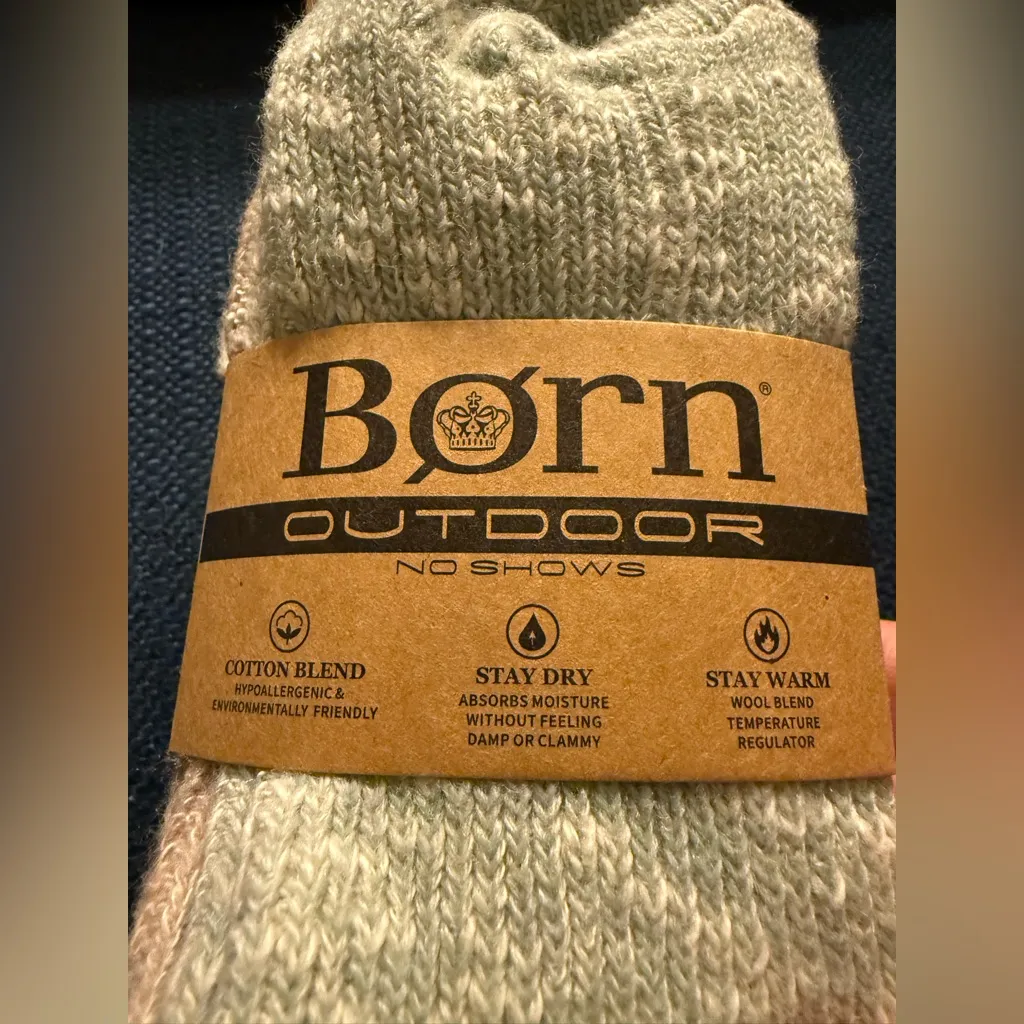 Born Outdoor No SHOWS Cotton Acrylic Wool Blend Socks 4 Pairs Shoe NWT Size 4 - Image 4