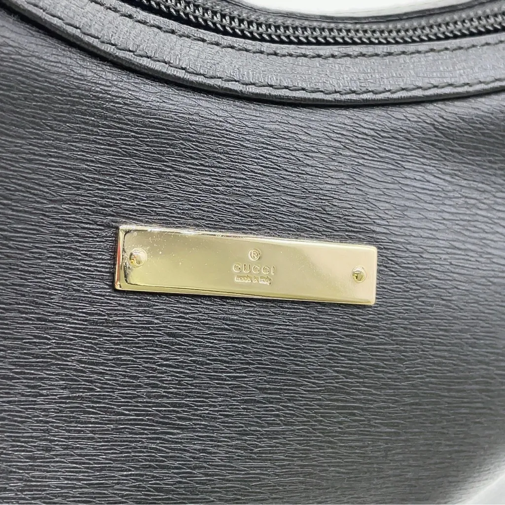 Gucci Black saffiano Leather shoulder Bag - Image 10