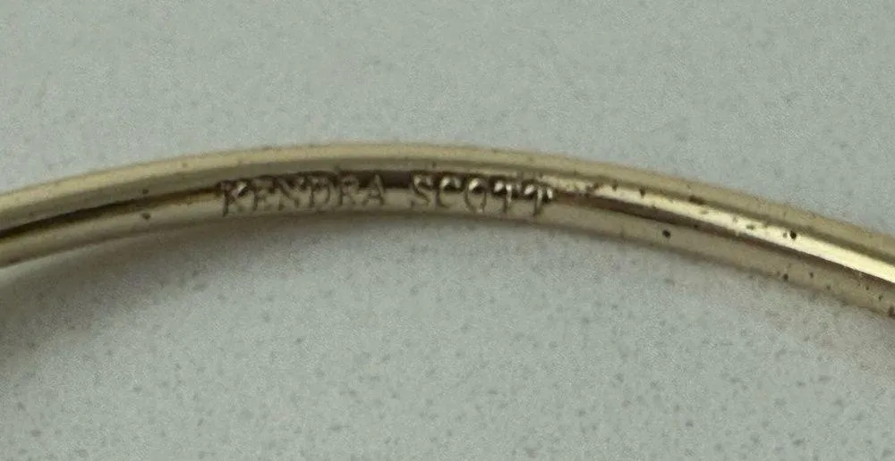 Kendra Scott Andy Bracelet Black Stones and Gold Adjustable Pinch Cuff - Image 7