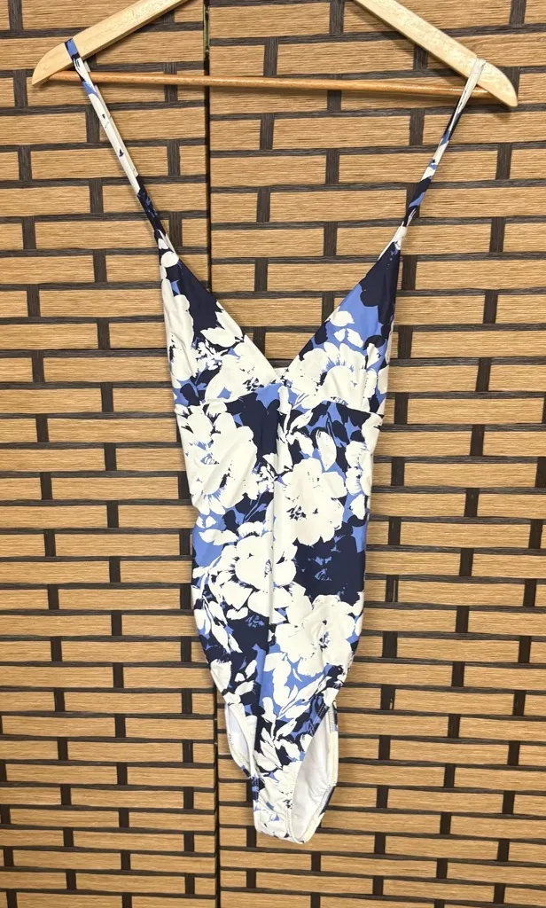 Tanya Taylor White And Blue One Piece Swimsuit Size XL - Image 1