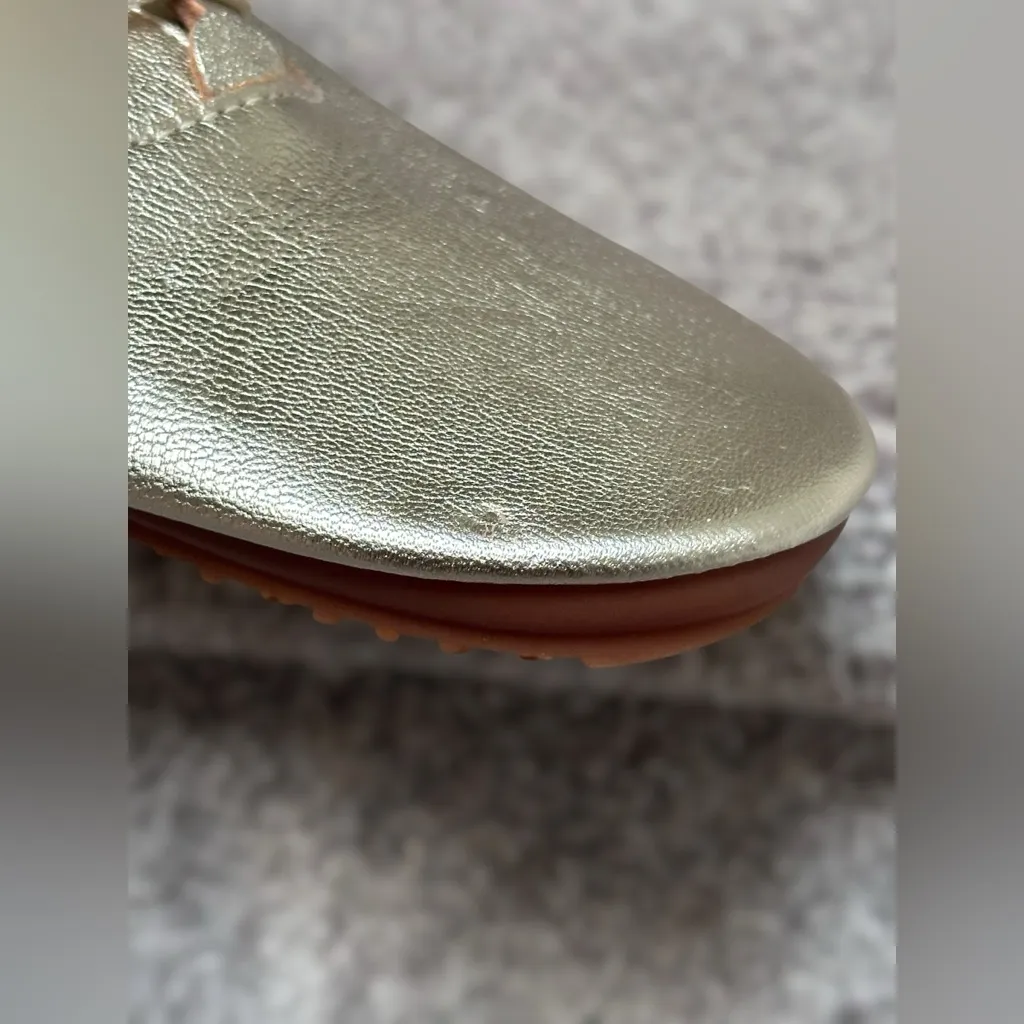 Anothersole Trixie II Metallic Gold Leather Lace - Image 8