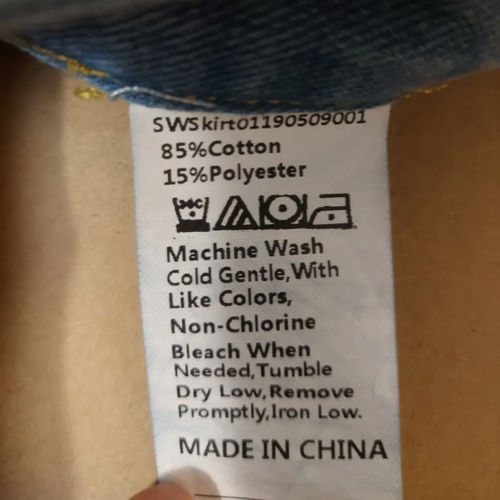 Jeans High Waist Distressed Denim Shorts S Festival Summer Boho Classic Rave Blue - Image 11