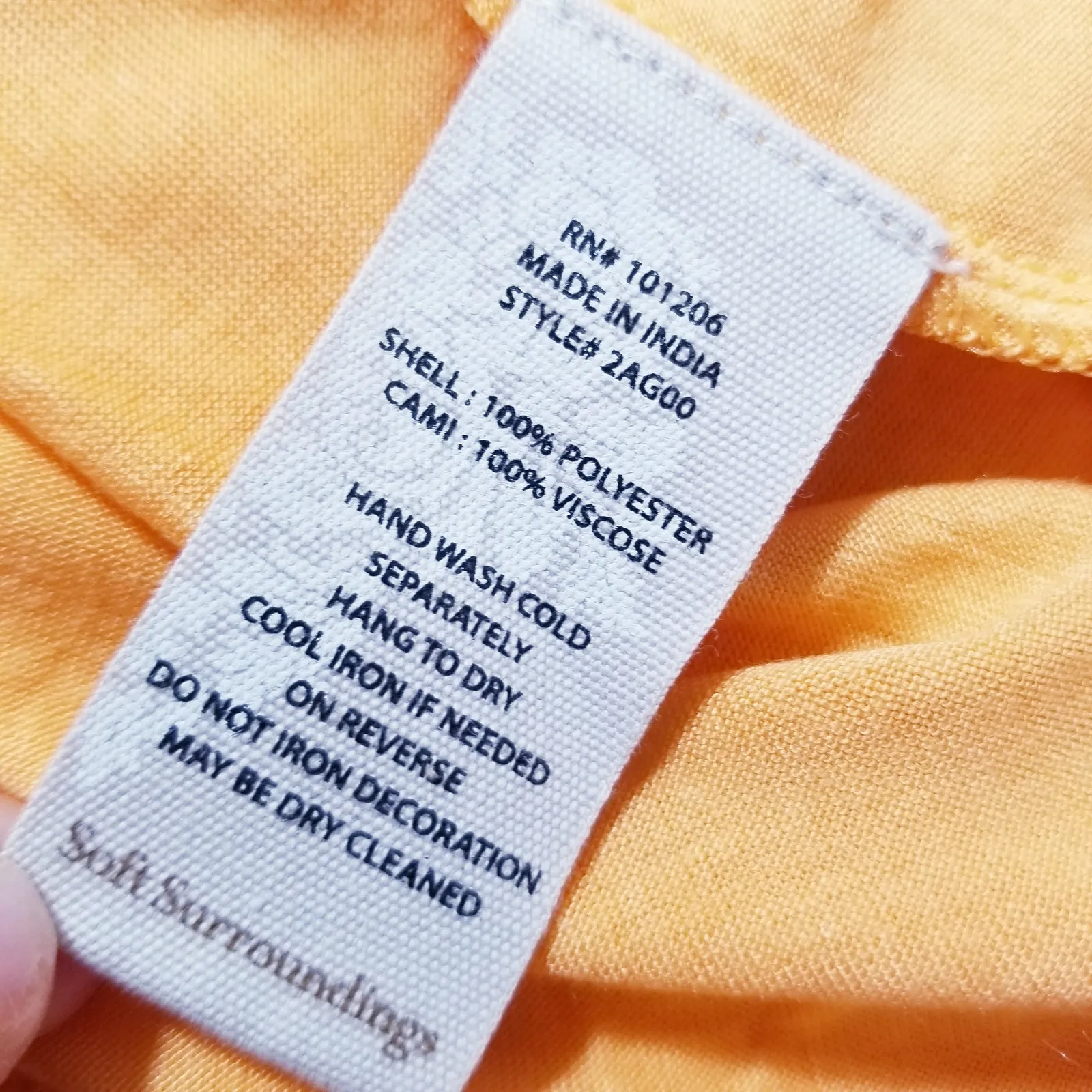 Soft Surroundings Parfair Caftan in Orange Tie-Dye with Beaded Embellishments - Image 10