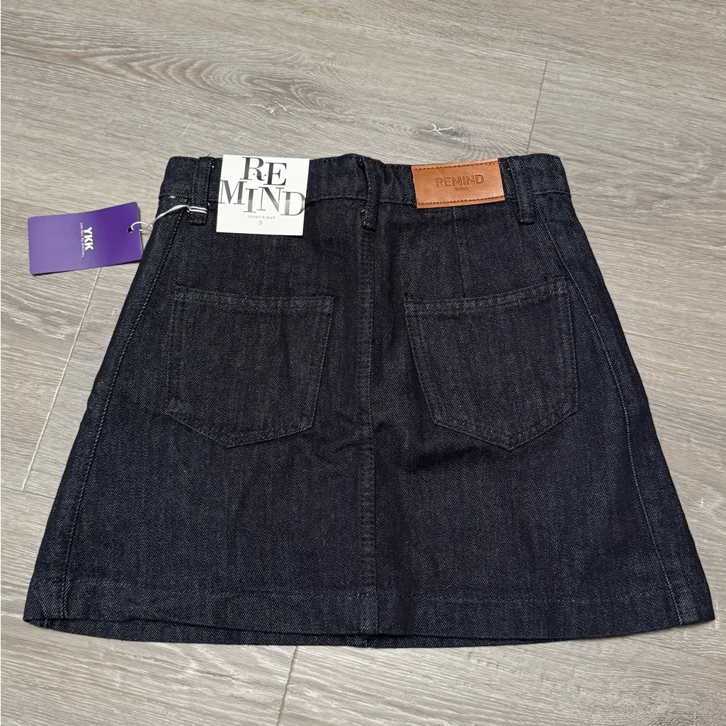 dark selvedge denim inspired skirt skort Black Size 2 - Image 6