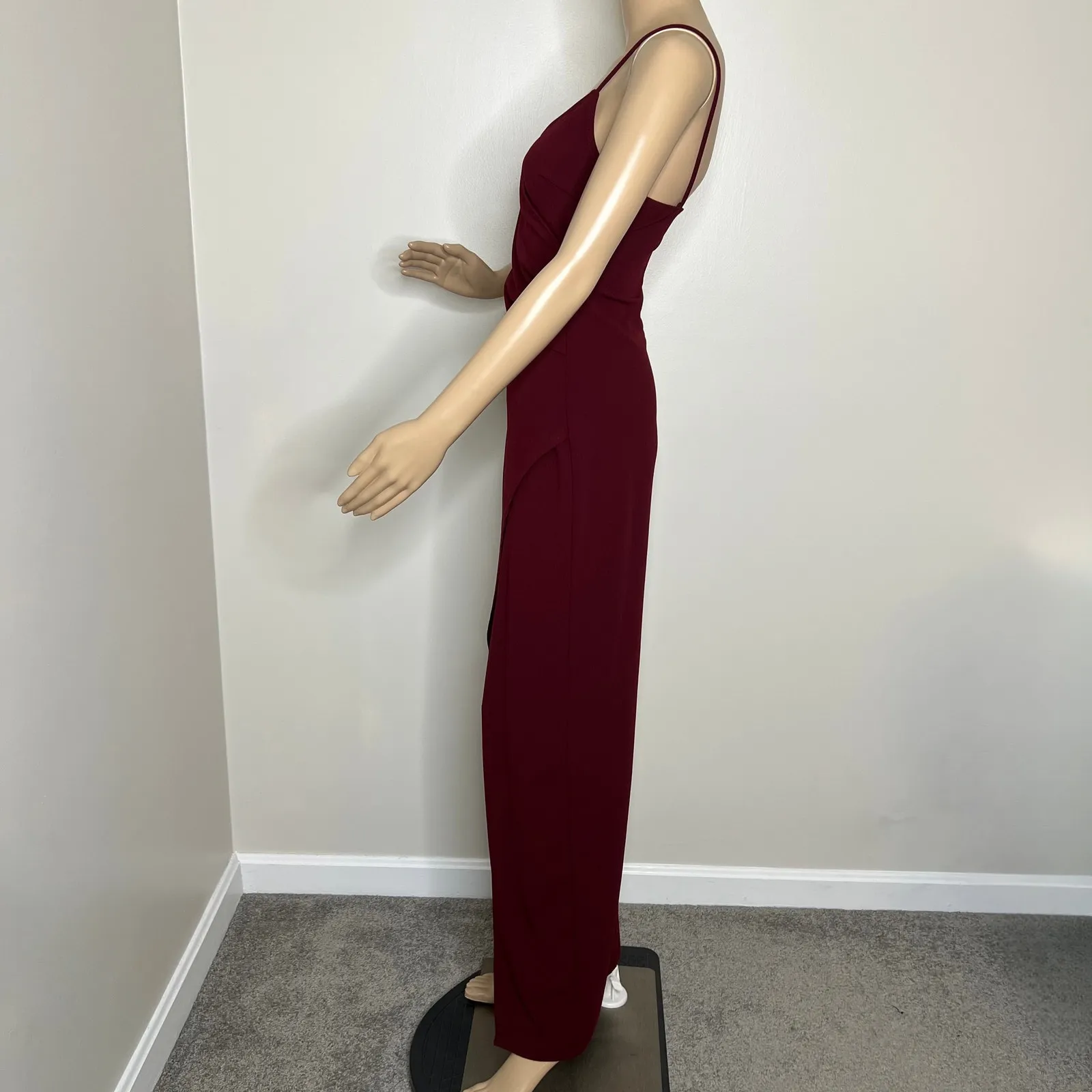 Lulus Sweetest Admirer Burgundy Ruched Surplice Maxi Dress - Image 2