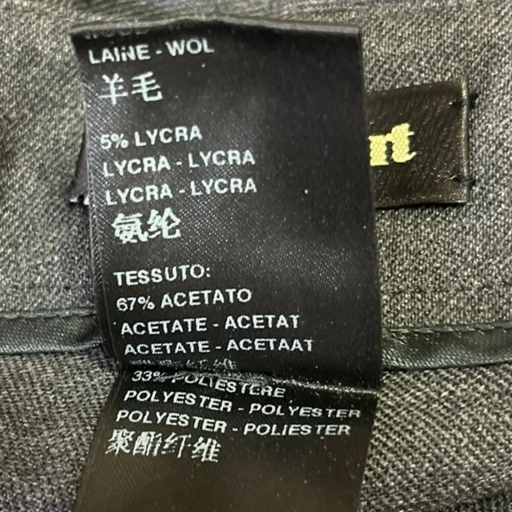 Paul Stuart Womens Gray Mid Rise Flat Front Tapered Leg Career Dress Pants Sz XL - Image 5