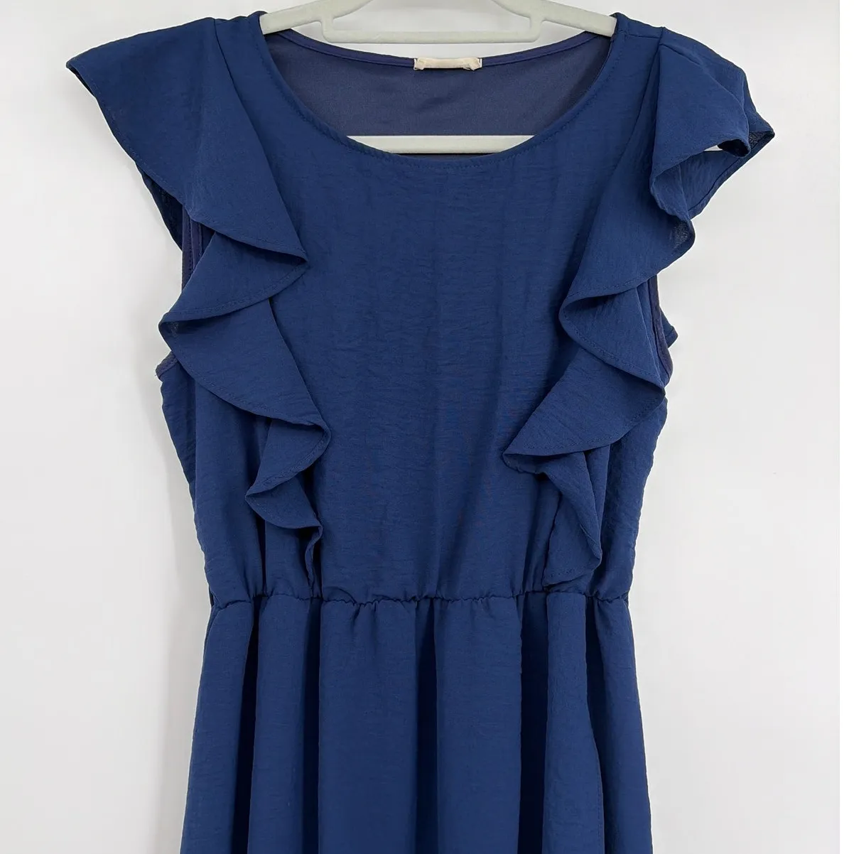 Bohme Wrap Maxi Dress Sz L Cottagecore Boho Ruffle Romantic Coastal Flowy USA - Image 2