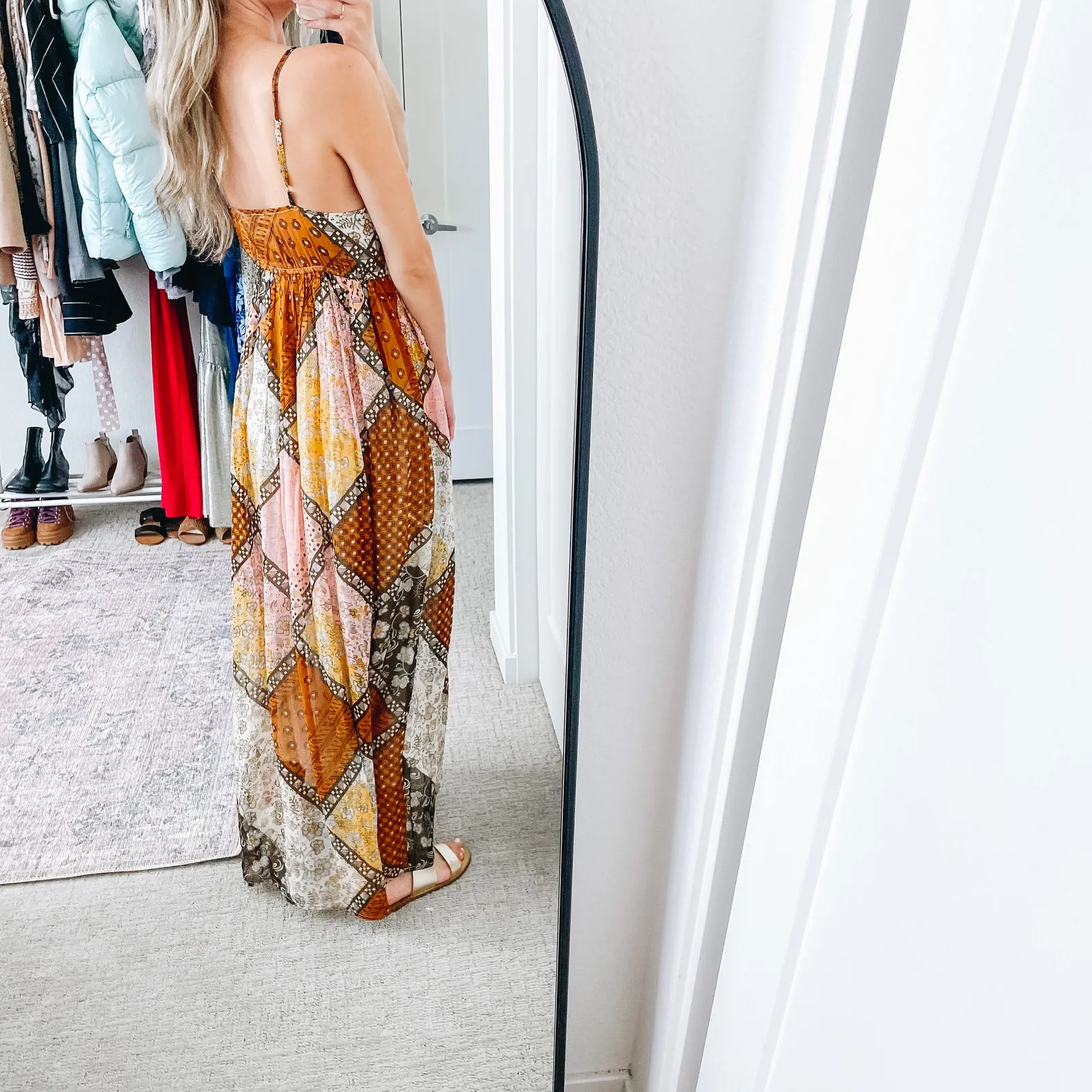 Raga Jenya Brown Boho Patchwork Maxi Dress - Image 2