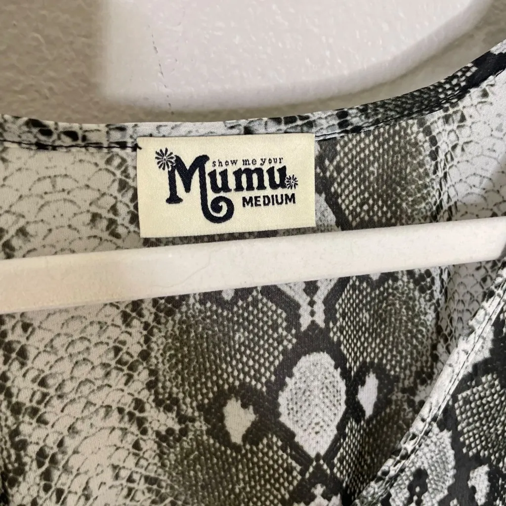 Show Me Your MuMu Peta-boo Tunic Size Medium Snake Water Moccasin V Neck Sz M - Image 5