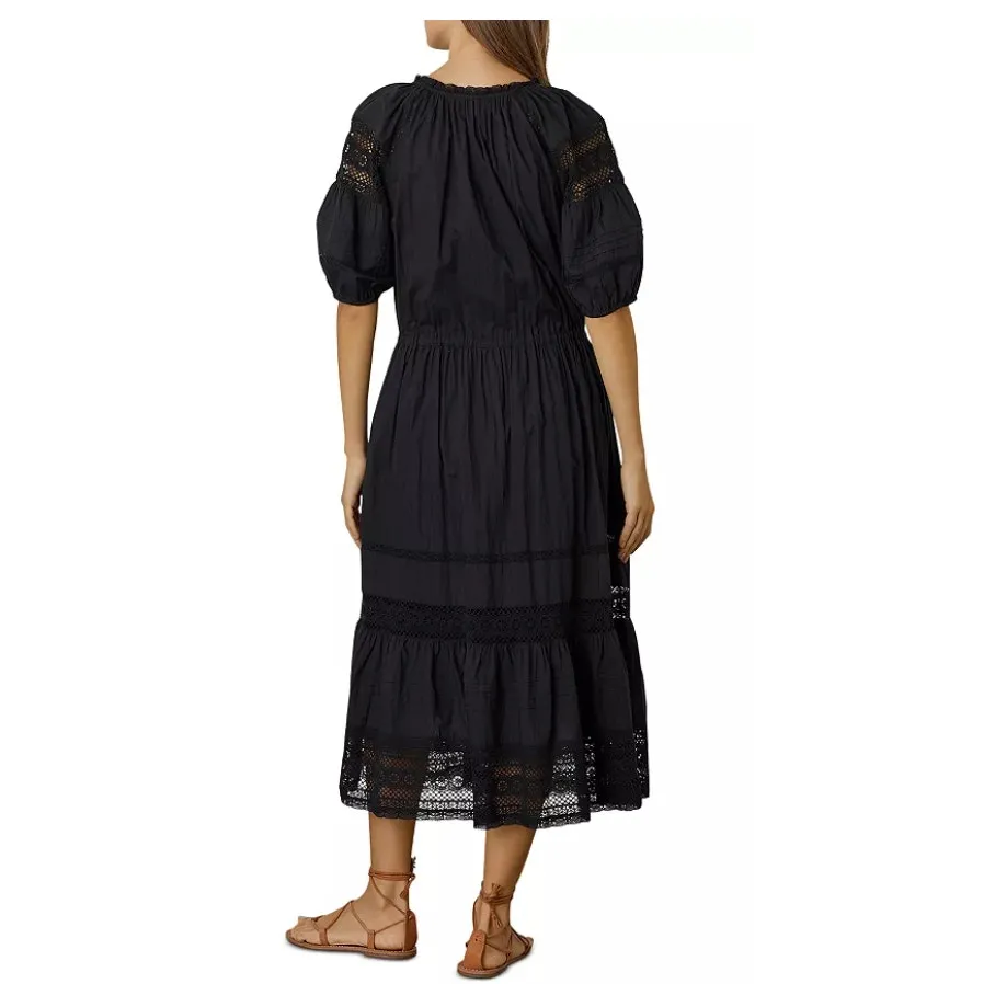 Velvet by‎ Graham & Spencer Andy Short Sleeved Midi Dress Size Medium Blue - Image 2