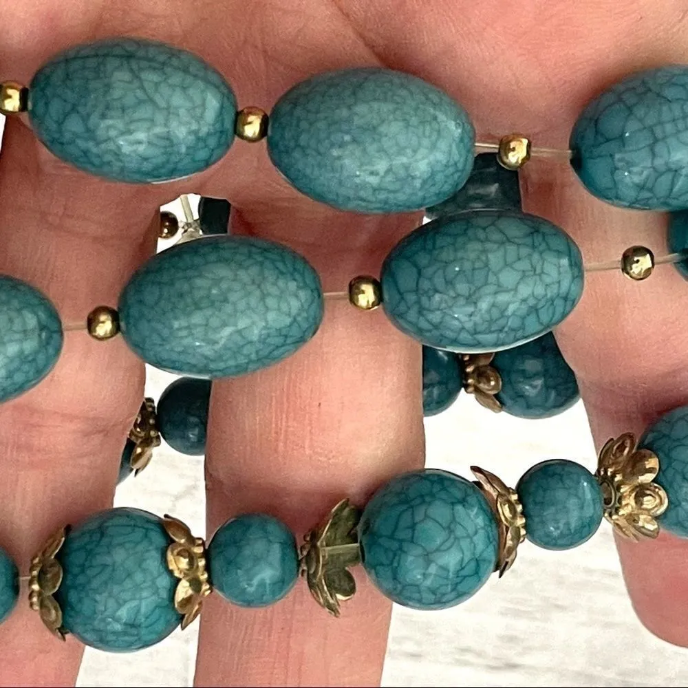 turquoise stretchy bracelets - Image 5